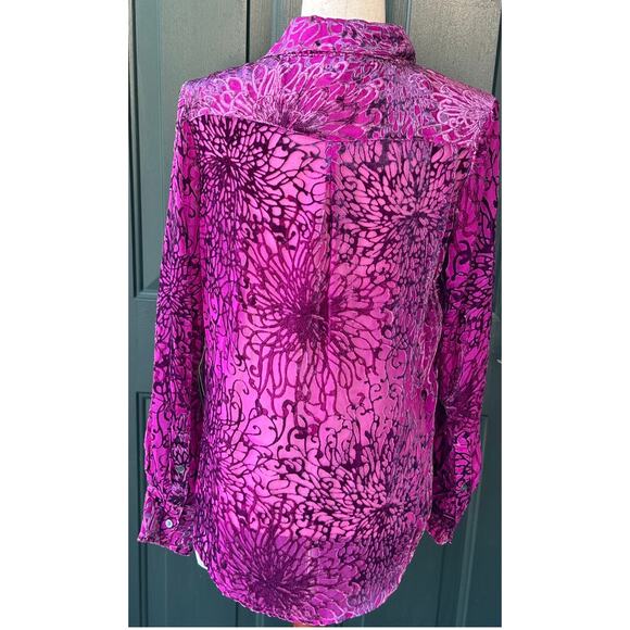 NWT 2OH Two Old Hippies Velvet Burnout Blouse S Boho Whimsigoth Fall Layering - Picture 5 of 7